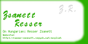 zsanett resser business card